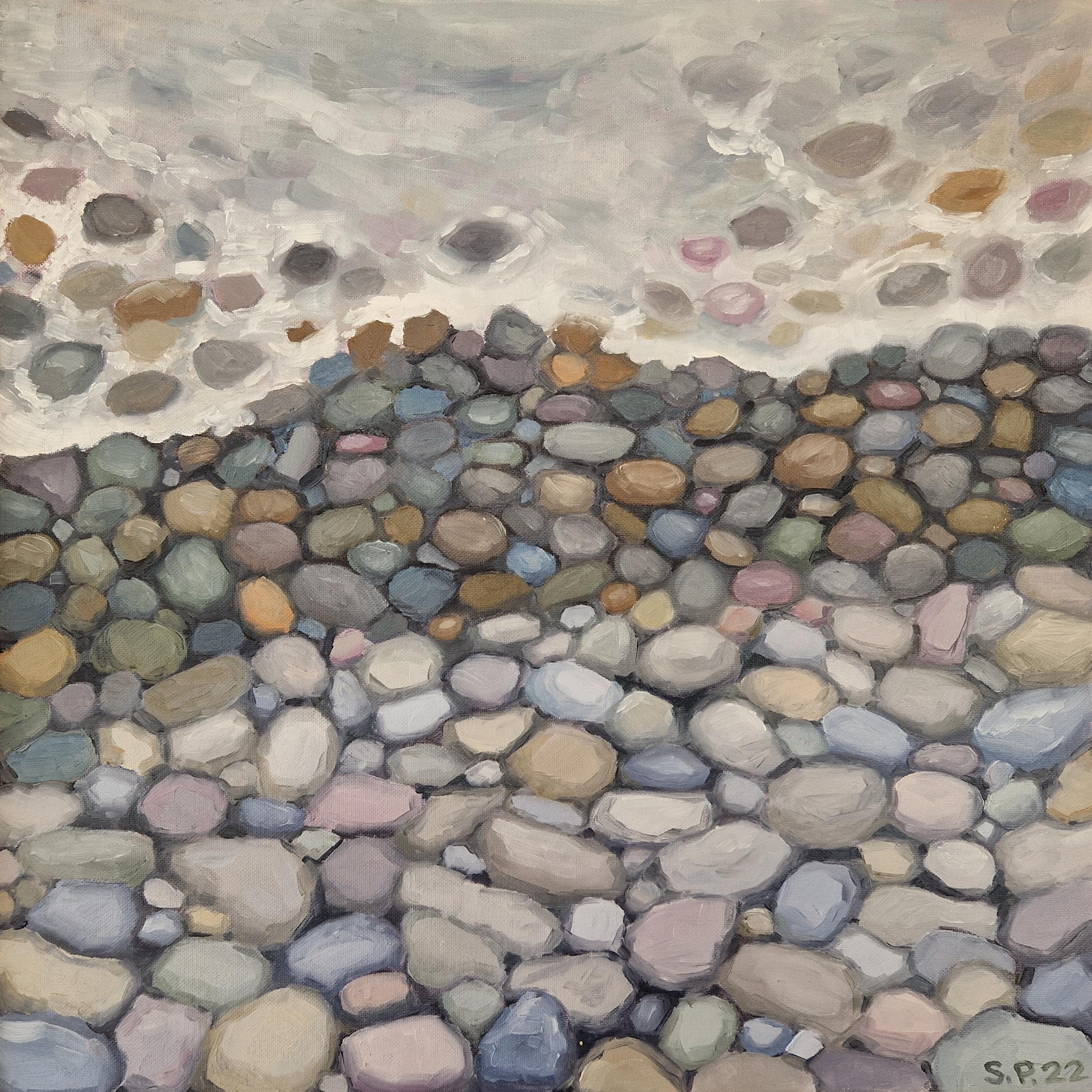 The painting 'Pebbles 1'.